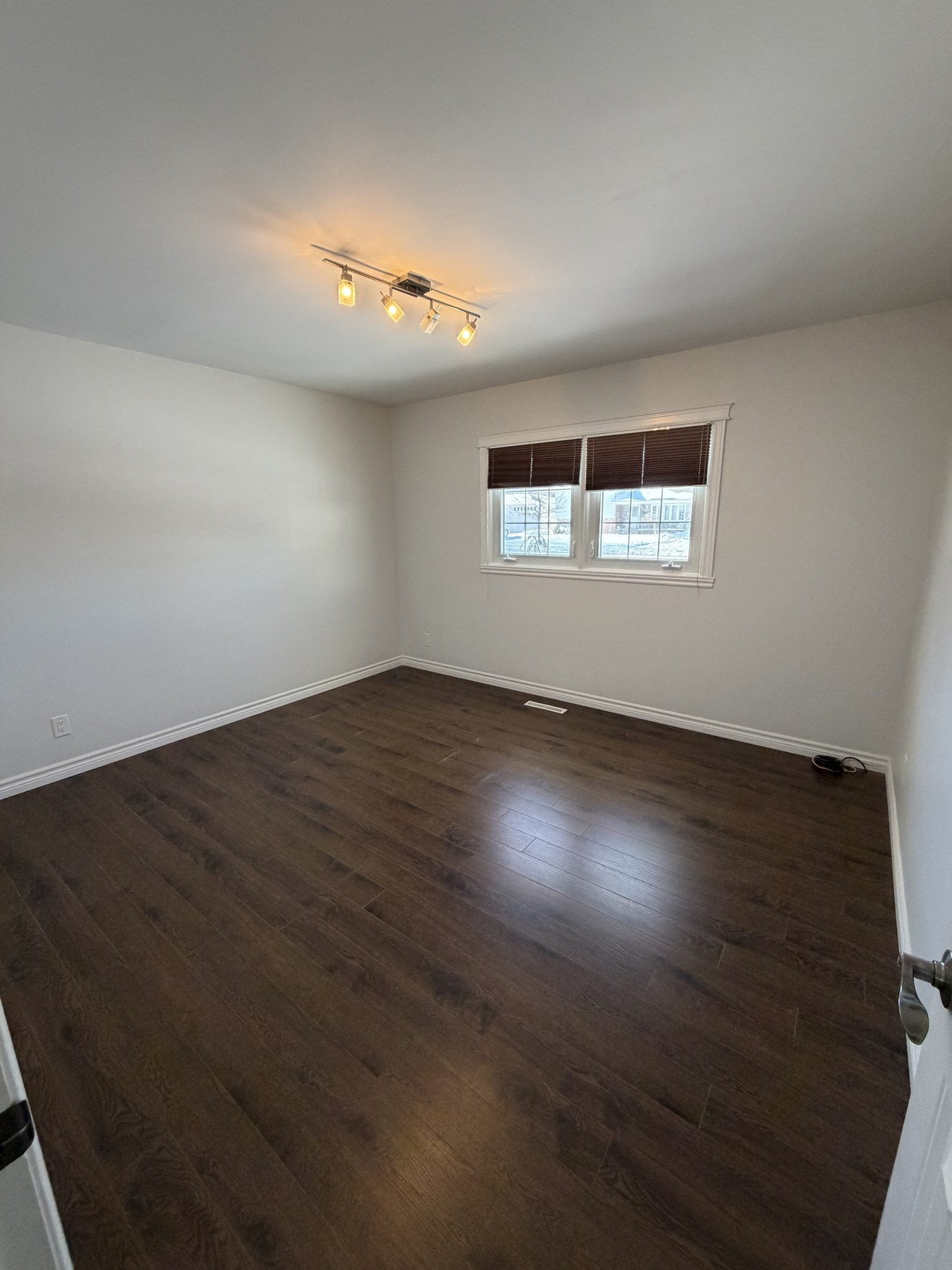 Before staging: the room empty and unfurnished